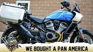 Pan America Givi Saddlebags & Flo Footpegs Installed - DeadbeatCustoms.com