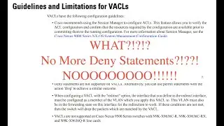 Cisco 9K Nexus Switches and VLAN ACL's