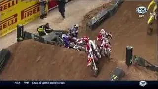 Ryan Dungey Crash AMA Supercross St Louis 2014