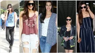 Kriti Sanon stunning airport fashion |  Kriti airport looks/styles #celebrity #kritisanon