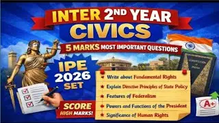 Inter 2nd year civics 5 marks important questions 2026 ap ( ATS Academy )