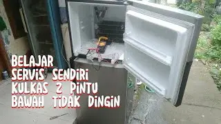 kulkas 2 pintu panasonik model pcb bawah tidak dingin #gampang