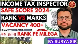 INCOME TAX INSPECTOR | SSC CGL 2024 | BY SURYA SIR #ssccglcutoff2024 #INCOMETAXCUTOFF #ssccgl