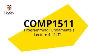 COMP1511 Week 2 Lecture 2