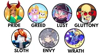 The 7 Deadly Sins As Roblox YouTubers 😈