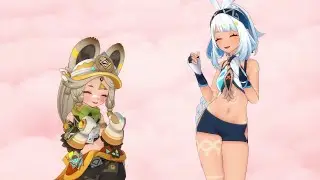 [MMD/Genshin Impact] Mualani X Kachina - Back it up