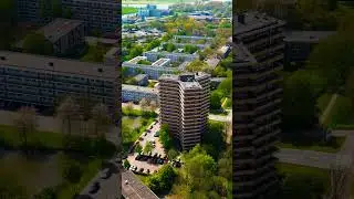 Orbit above Dutch Apartments with DJI Mini 3 Pro 