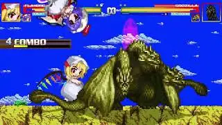 MUGEN flandre scarlet & remilia scarlet(vore/丸呑み) vs godzilla & king ghidorah request #20 
