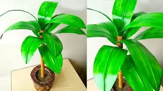 How to make artificial leaf plant for home decoration