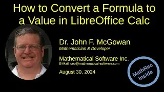 How to Convert a Formula to a Value in LibreOffice Calc