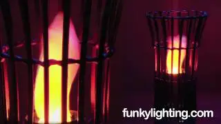 Silk Flame Fire Light Bamboo Vase