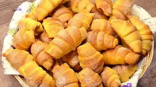 Рогалики со сгущенкой и солёным арахисом😍Добавляем цедру апельсина в тесто | Танюшина кухня