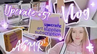 ASMR Unboxing  Cozy Vlog | Slow Living & Unboxing My Monthly Upcrate #57 Subscription | Art Supplies