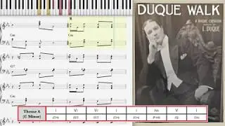 Duque Walk (Ragtime piano with harmonic analysis) 1915