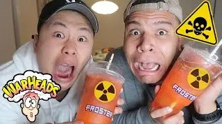 DIY GIANT WARHEAD SLUSHIE!! (EXTREME BRAIN FREEZE CHALLENGE)