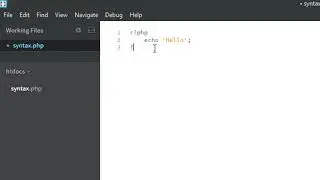 3 - PHP Syntax - PHP Basics
