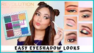 5 EASY EYE LOOKS using I HEART Revolution Fantasy Mermaid Palette