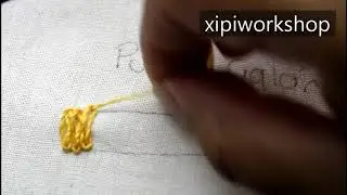 puntada de galón, galon stich, Puntadas para bordar, bordado fácil, bordado para principiantes.