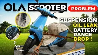 ola scooter front suspension oil leak & battery range drop problem 😭 - ola s1 new battery for free