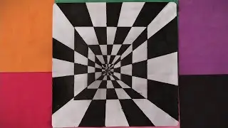 How To Draw 3D Tunnel Drawing ! Optical illusion ! Step by step 3d Drawing ! 3d illusion ! 3d Art