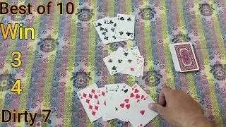 How to play Dirty 7 Cards Game | Best of 10 | Part 8 | Parwaz Pro