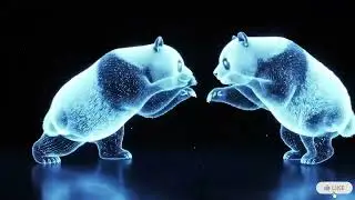 3d hologram - Panda