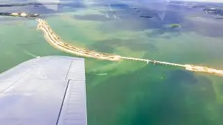Flying Sketchy Plane Over Dunedin Causeway (Jet Ski Beach)