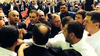 Очередная драка в Верховной Раде. 25.12.2014