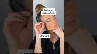 beginners makeup hack using tape #shorts
