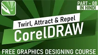 How to use twirl , attract & repel tool in Corel draw |  Corel draw tutorial in Hindi