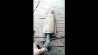 Снял глушитель для ремонта с ВАЗ 2104 часть #1