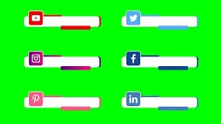 New Green Screen Social Media Lower Thirds | Social Media Green Screen Animation | Green Screen