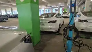 EV parking at LAX - Tesla Model 3