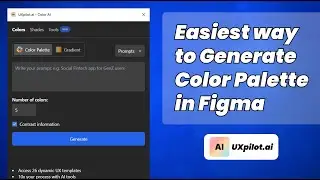 Easiest way to generate color palette in Figma | UXpilot.ai