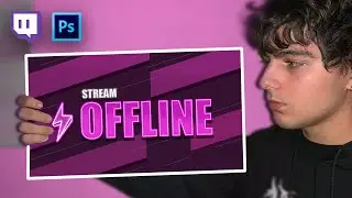 🅿️COMO hacer un BANNER OFFLINE para TWITCH PHOTOHOP 2022 💜