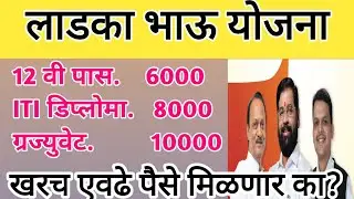 काय आहे माझा लाडका भाऊ योजना। खरच तरूणांना पैसे मिळणार का? #ladkabhau