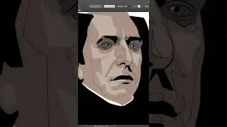 Сделал подробный урок по рисованию векторного портрета в Adobe Illustrator. Уже на моем канале.