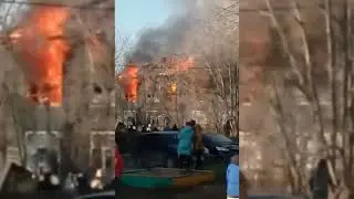 Пожар в Тверской области в Конаково