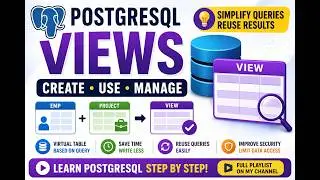 PostgreSQL Tutorial #14| create view in postgres