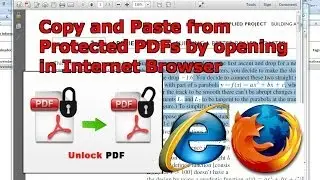 Copy and Paste from a Protected PDF by opening in an Internet Browser