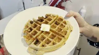 ASMR Making Waffles 🌧️ Whispering