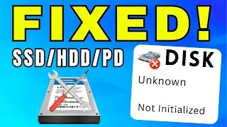 FIX Disk Unknown Not Initialized | Repair a Corrupted USB or Hard Disk