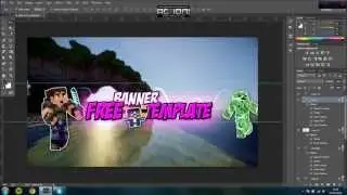 Adobe Photoshop - Minecraft Banner Template