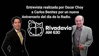 Carlos Benitez entrevistado por Oscar Choy en AM 630 radio Rivadavia.- 27/08/2023