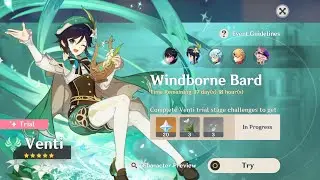 Venti Test Run | Windburn Bard | Genshin Impact version 4.1 update