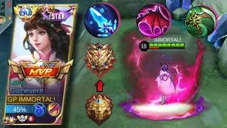 GUINEVERE NEW BEST BUILD 2023 | TOO SLOW TO RUN | TOP GLOBAL GUINEVERE | NO DEATHS | MLBB