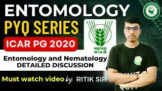 Entmology & Nematology ICAR AIEEA PG Exam 2020 Paper Discussion | Ritik Sarkar