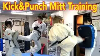 Karate Girl Kick&Punch Mitt Training 空手女子 突き蹴りのミット練習