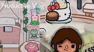 Waking up at 5:am vlog🍰|| Gym, cafe, cooking|| Toca life world