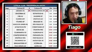 PROGRAMAÇÃO DA LOTECA COM PALPITES CONCURSO 1128
